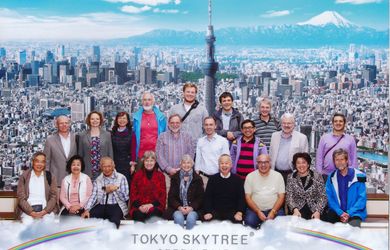 2019 Advisory Board participants get tpgether at Tokyo Skytree tower.